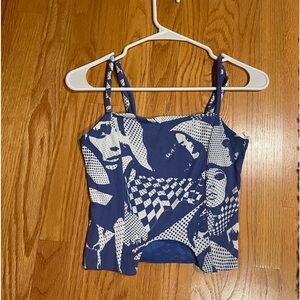 Pop art cutout crop top